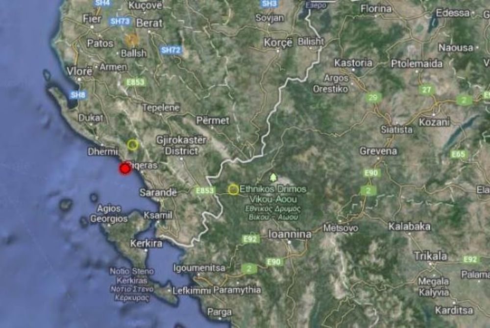 Σεισμός 3,6 Ρίχτερ βόρεια της Κέρκυρας