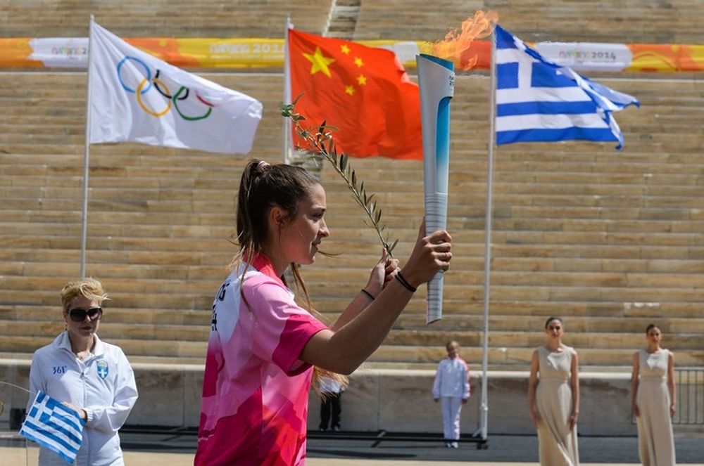 Ολυμπιακοί Νέων Κίνας: Η Αφή Φλόγας στο Παναθηναϊκό Στάδιο (photos)