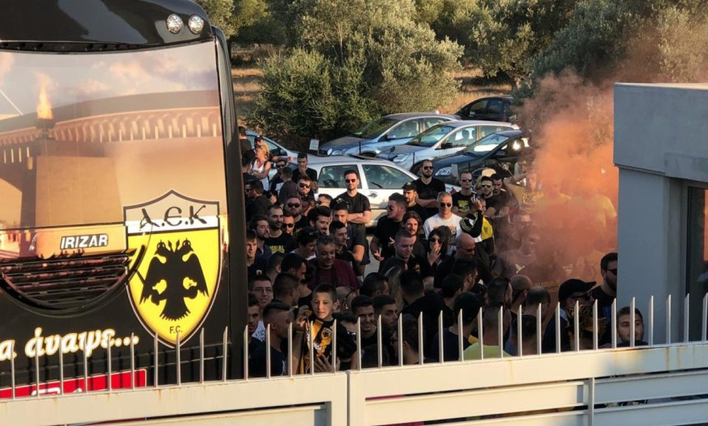 AEK: «Ντόπες» οπαδών στα Σπάτα εν όψει ΠΑΟΚ - Η αποστολή για Τούμπα