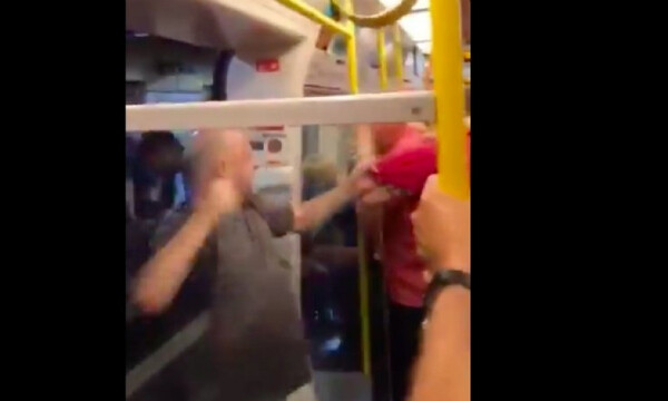 Χαμός στο αγγλικό μετρό μεταξύ οπαδών της Λίβερπουλ και της Μάντσεστερ Σίτι (video)