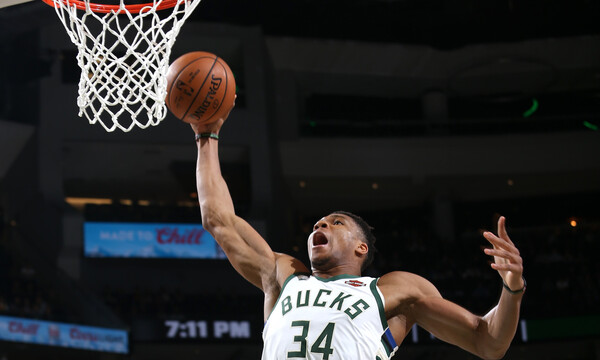 Τρομερός Giannis στη νίκη των Μπακς επί των Τζαζ (photos+videos)