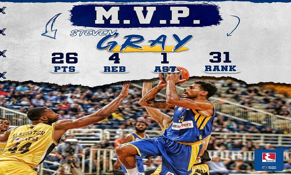 ΕΚΟ Basket League: MVP της 4ης αγωνιστικής ο Γκρέι (video)