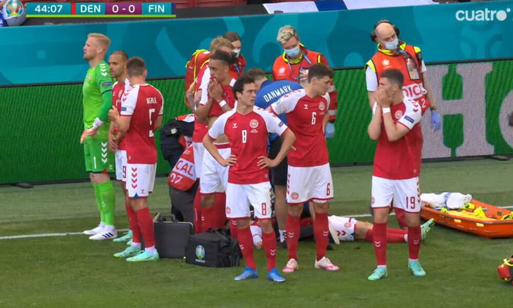 Euro 2020 Δανία-Φινλανδία – Διακοπή στο ματς, τεράστια αγωνία για τον Έρικσεν! (video)