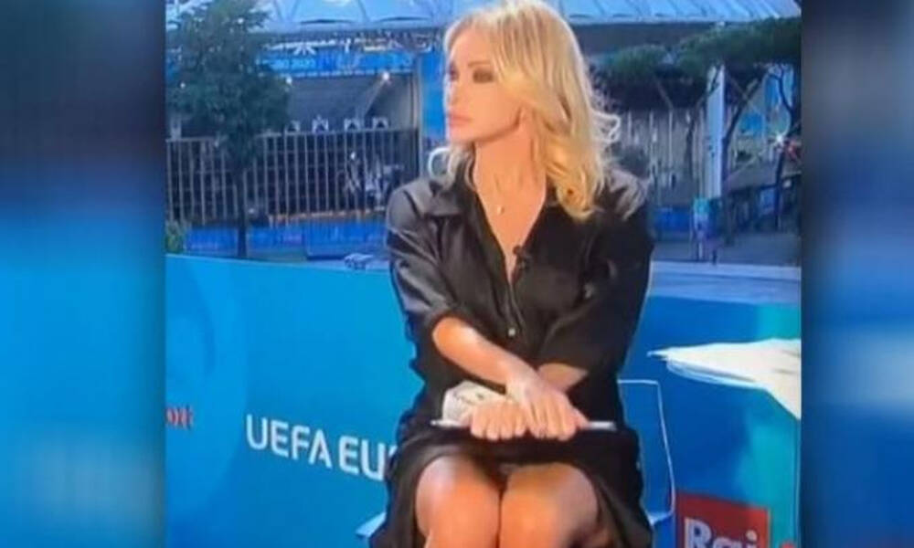 Euro 2020: Παρουσιάστρια είχε ατύχημα αλά… Σάρον Στόουν και έγινε viral (photos+video)