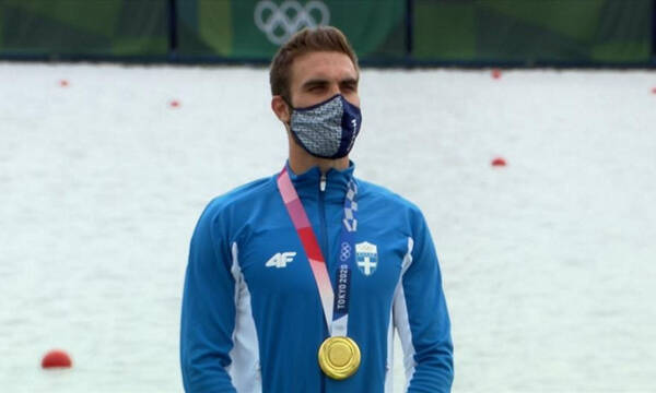 Ολυμπιακοί Αγώνες-Κωπηλασία: Το χρυσό στο λαιμό του Ντούσκου και ο Εθνικός Ύμνος (photos+video)