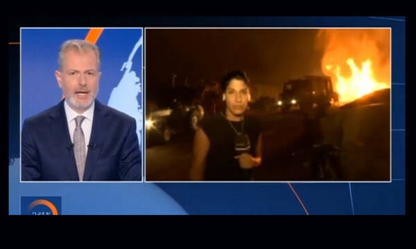 Φωτιά στην Εύβοια: Νέο επεισόδιο με ρεπόρτερ του Open - Διεκόπη η σύνδεση (Video)