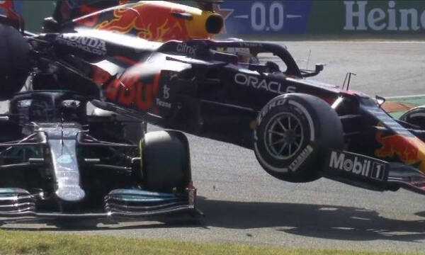 Formula 1: Από θαύμα γλίτωσε ο Χάμιλτον - Τρομακτική σύγκρουση με Φερστάπεν