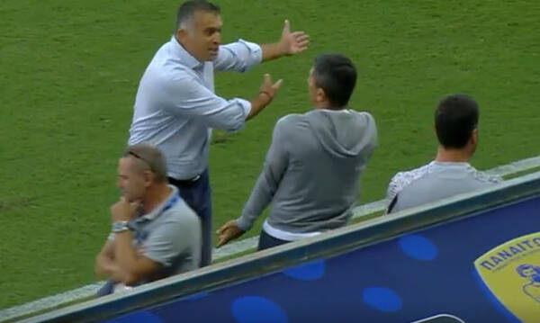 Παναιτωλικός-ΠΑΟΚ: Αποχώρησε έξαλλος ο Αναστασίου - Έντονος διάλογος με Λουτσέσκου (video)
