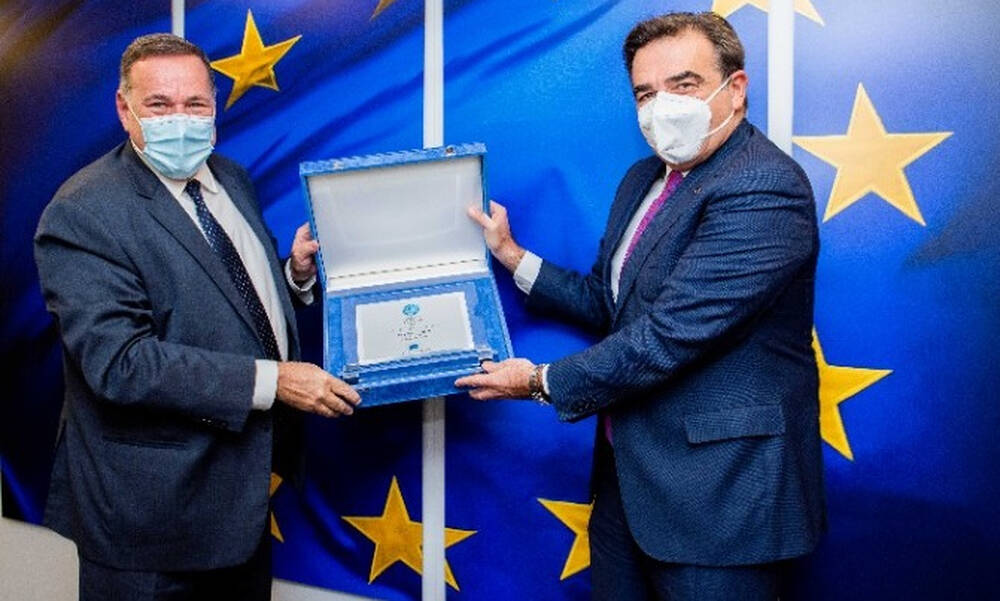 ΕΟΕ: Συνάντηση του Σπύρου Καπράλου με τον αντιπρόεδρο της Ευρωπαϊκής Ένωσης, Μαργαρίτη Σχοινά