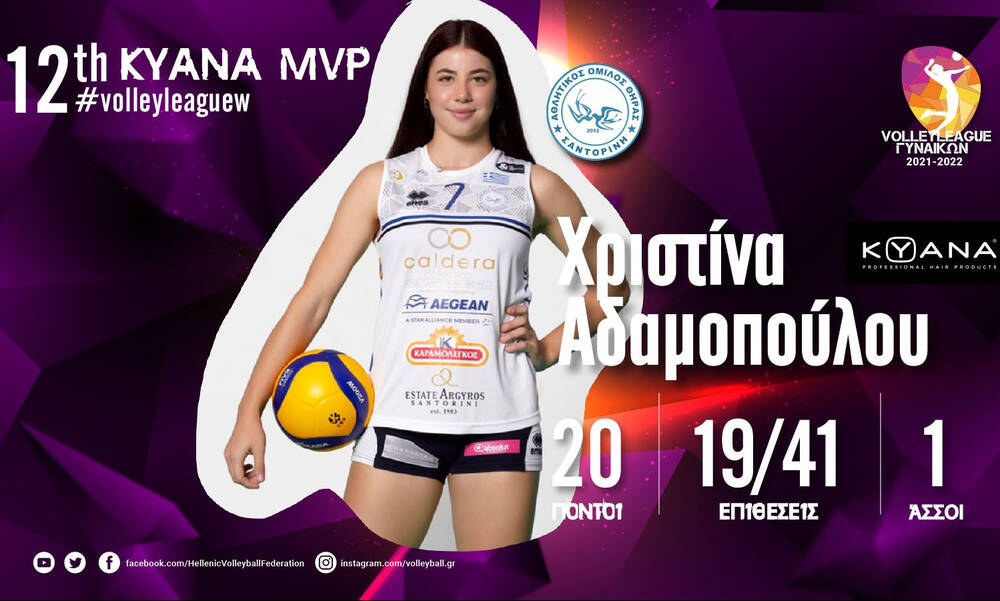 Volley League Γυναικών - Χριστίνα Αδαμοπούλου MVP: «Δώσαμε την ψυχή μας»