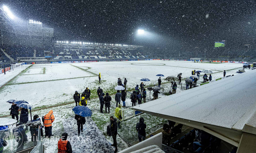 Champions League: Η χιονόπτωση έφερε αναβολή στο Αταλάντα-Βιγιαρεάλ (photos)