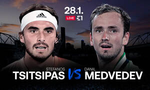 Στέφανος Τσιτσιπάς: Η ώρα και το κανάλι του ημιτελικού με τον Μεντβέντεφ στο Australian Open