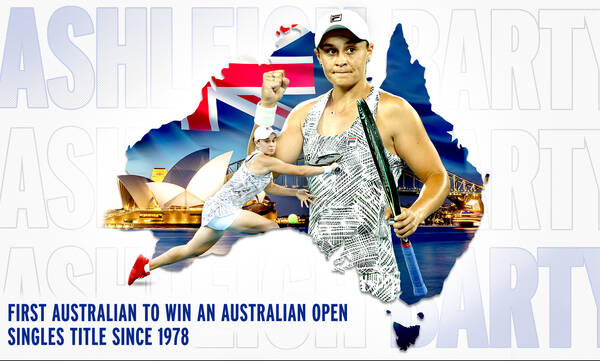 Australian Open: Το «σήκωσε» μέσα στο σπίτι της η Άσλεϊ Μπάρτι που έγραψε Ιστορία (photos+videos)