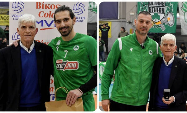 Volley League – Παναθηναϊκός: Ο Αγραπιδάκης βράβευσε τον Πρωτοψάλτη και ο Πανταλέων τον Αγραπιδάκη!
