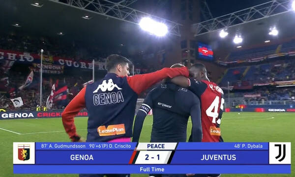 Serie A: Τεράστια ανατροπή ελπίδας για Τζένοα κόντρα στη Γιουβέντους! (Videos)