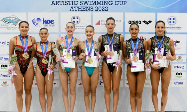 Καλλιτεχνική κολύμβηση: Ουζμπεκιστάν, Πανσερραϊκός και ΑΕΚ τα μετάλλια στο Ελεύθερο Ντουέτο 