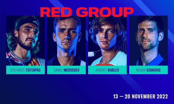 ATP Finals: Με «Νόλε», Μεντβέντεφ και Ρούμπλεφ στο Red Group ο Τσιτσιπάς