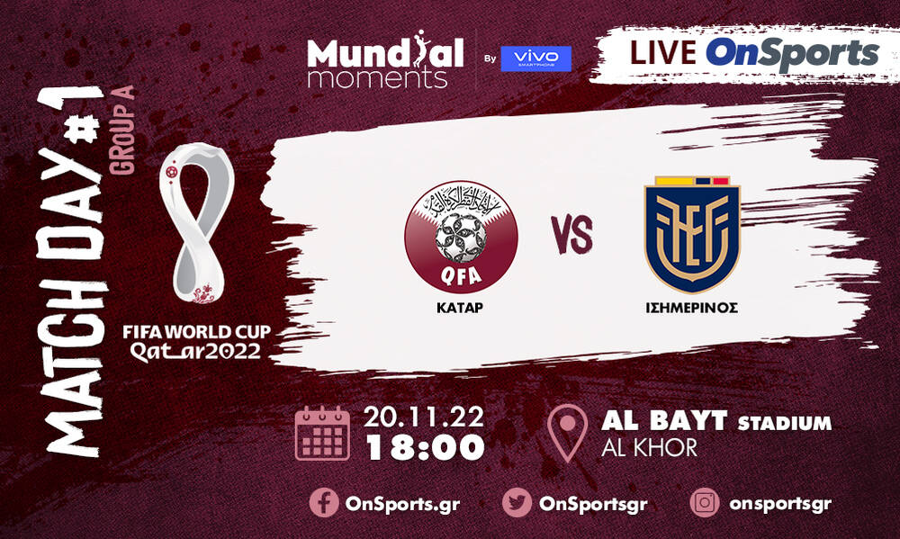Live Chat Κατάρ-Εκουαδόρ 0-2 (τελικό)